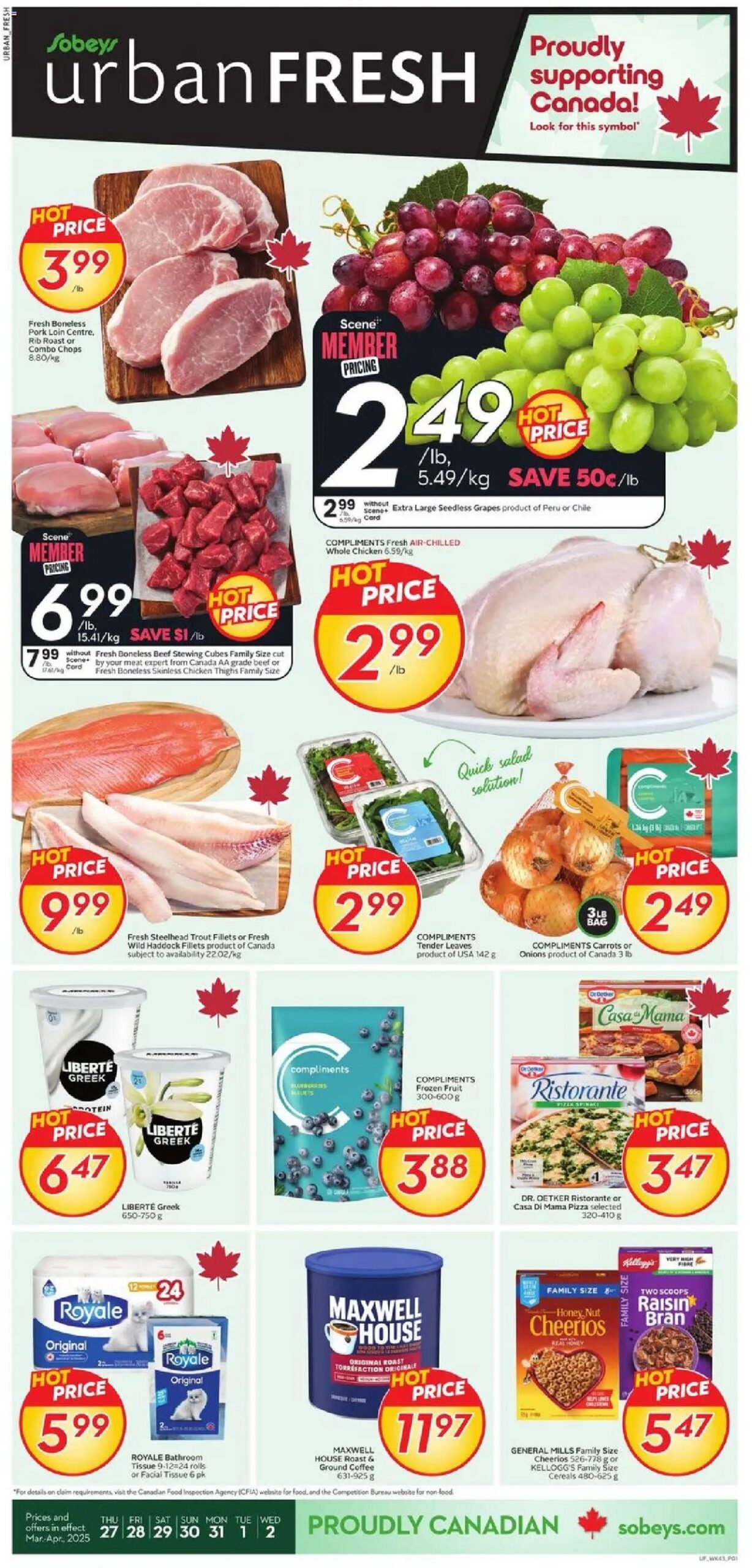 Sobeys weekly flyer starting Mar 27, 2025 ⭐️