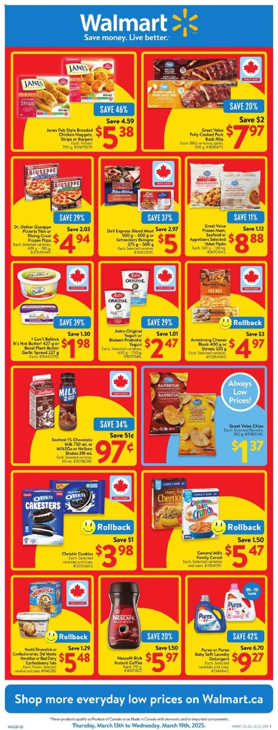 Walmart circulaire valide 13 mars 2025 - 19 mars 2025