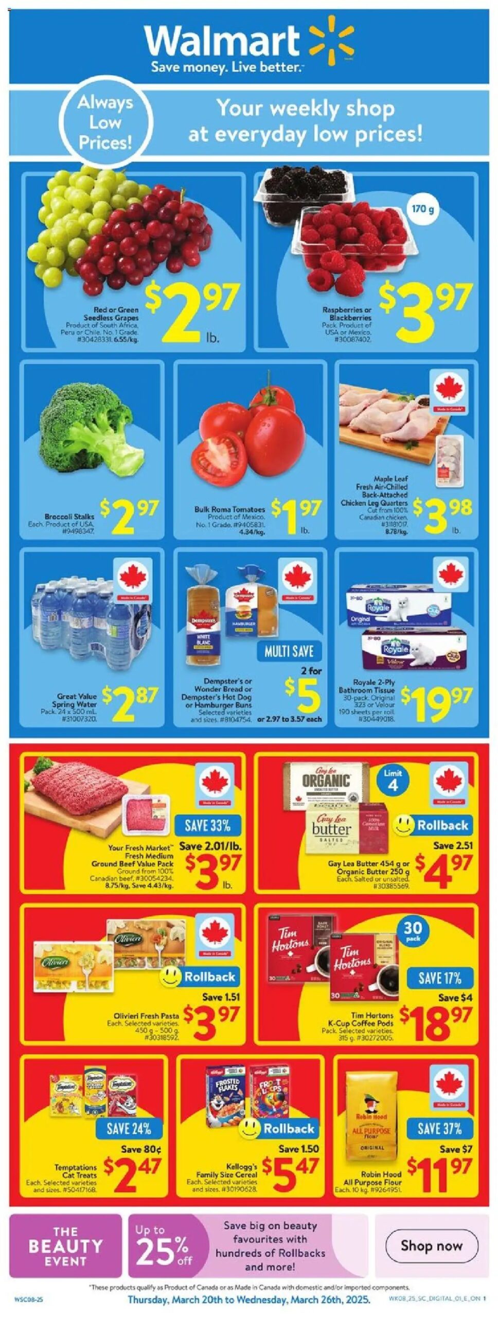 Walmart circulaire valide 20 mars 2025 - 26 mars 2025