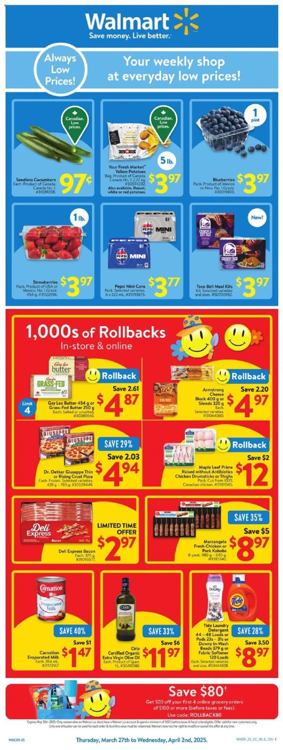 Walmart weekly flyer starting Mar 27, 2025 ⭐️