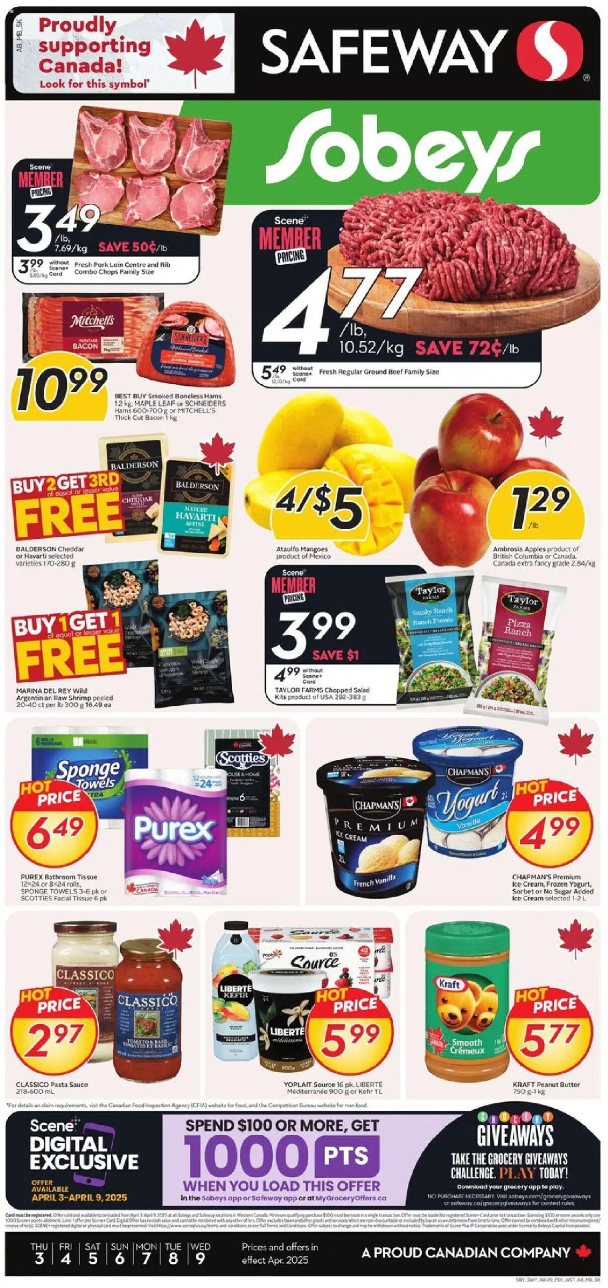 Sobeys weekly flyer starting Apr 3, 2025 ⭐️