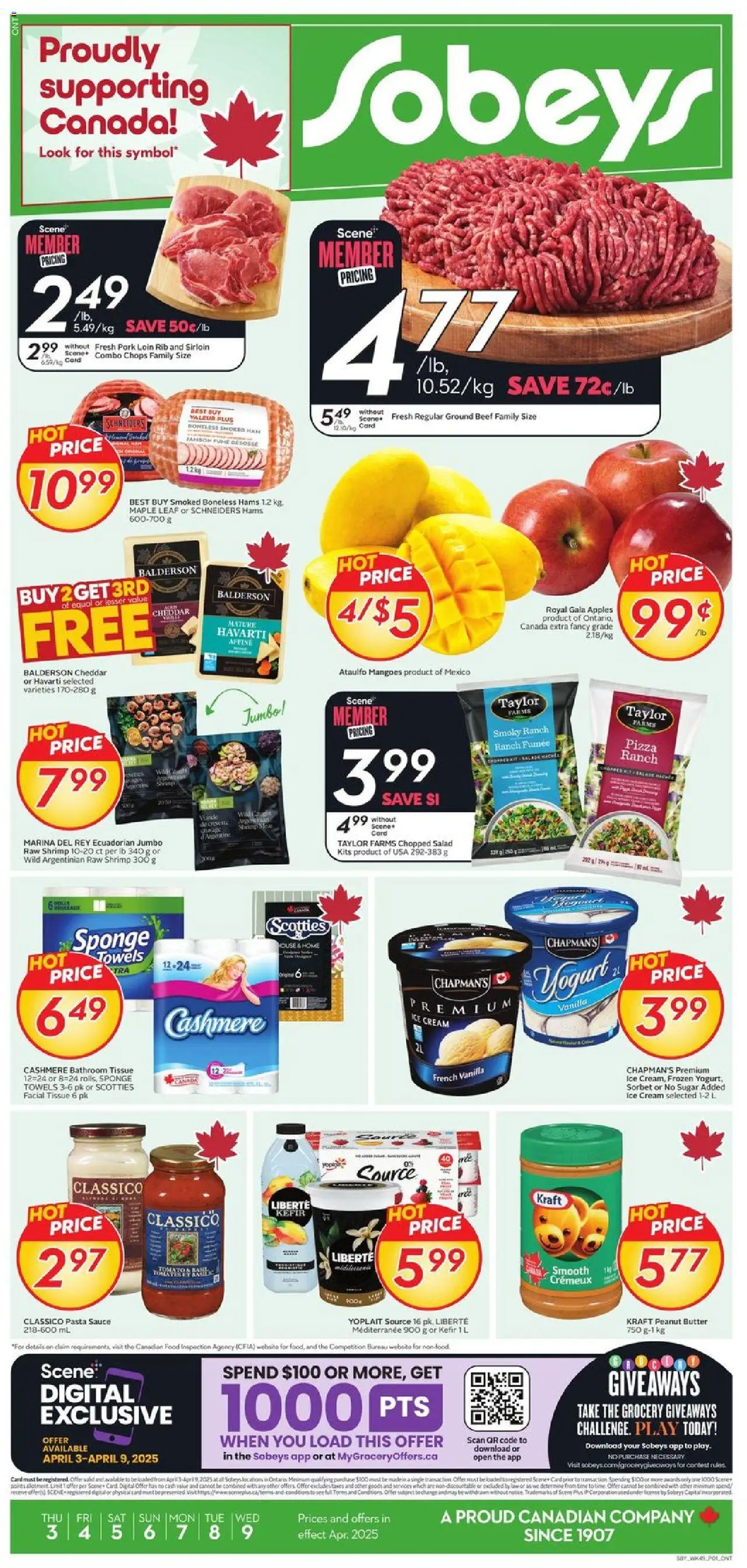 Sobeys flyer valid from Apr 03, 2025 - page number 1