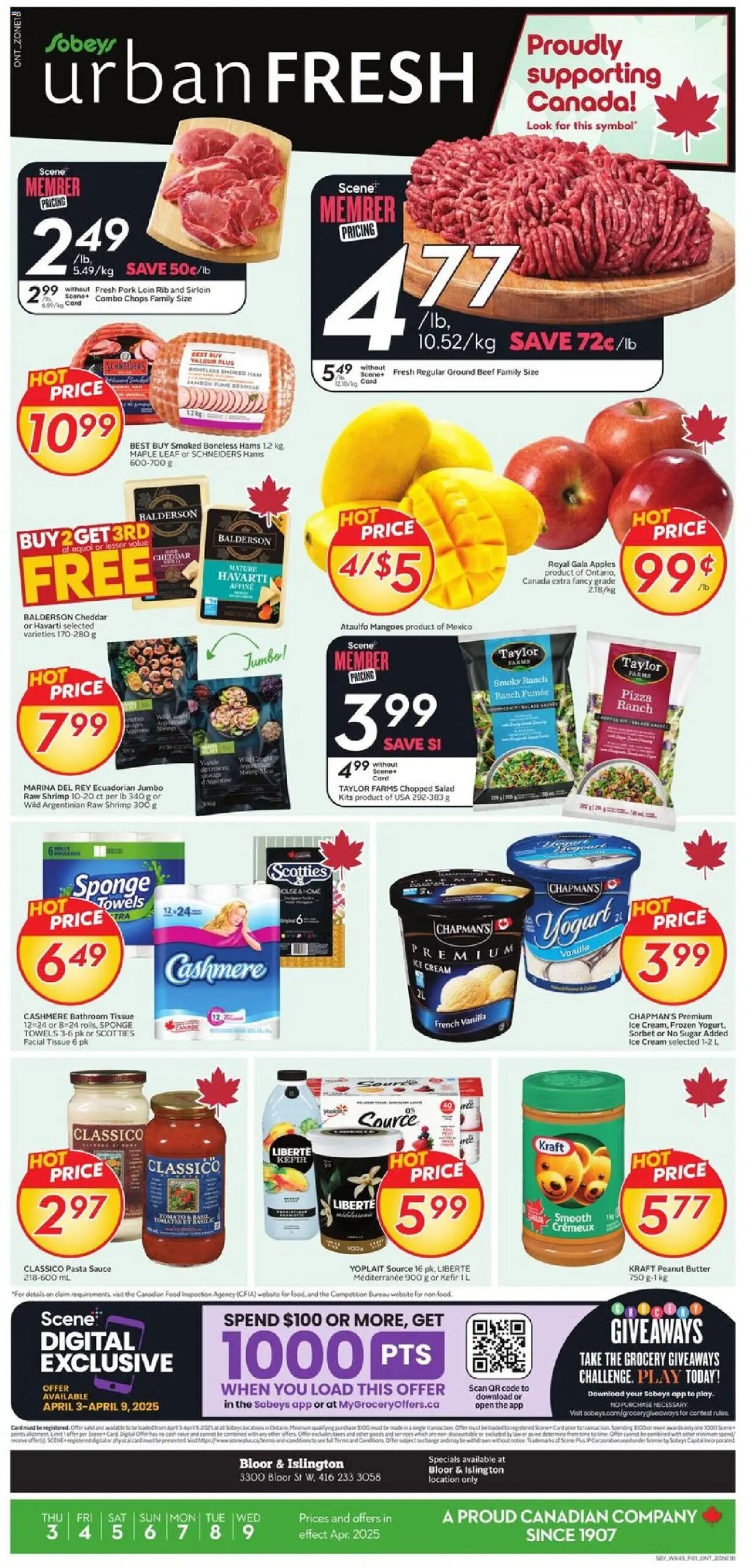 Sobeys weekly flyer starting Apr 3, 2025 ⭐️