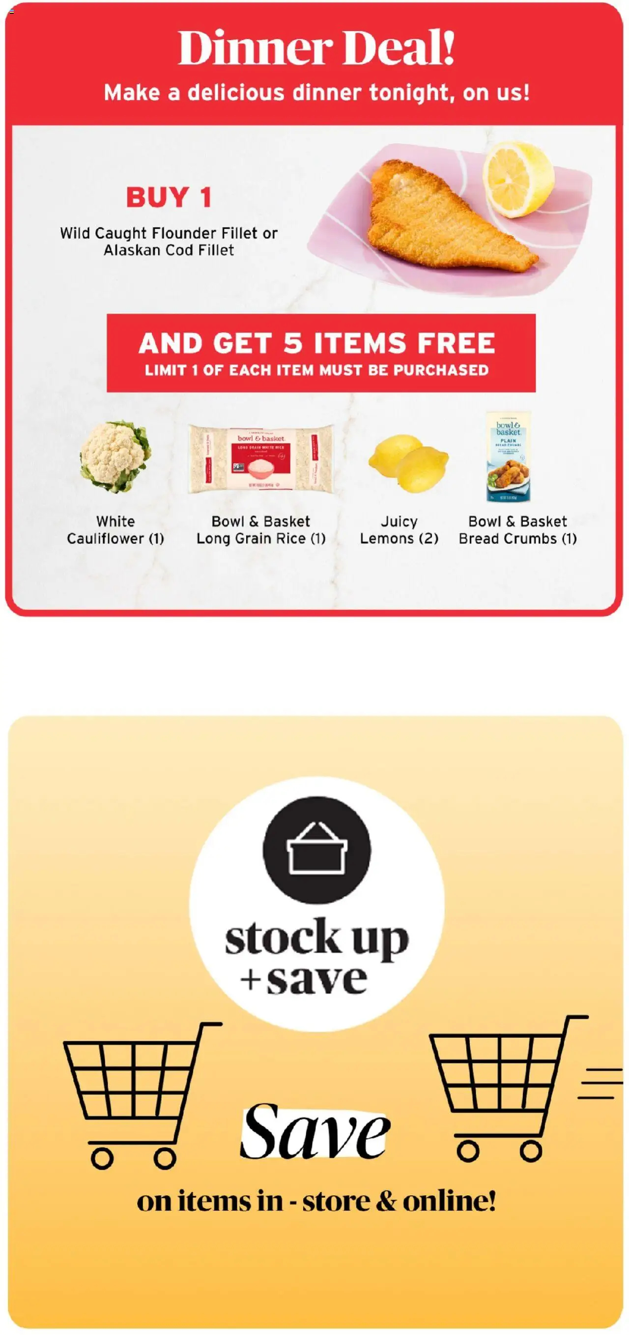 ShopRite Circular from 03/28/2025 >> Weekly Ad, flyer - Page number 4 - Bread, Rice, Cauliflower, Basket, Lemons