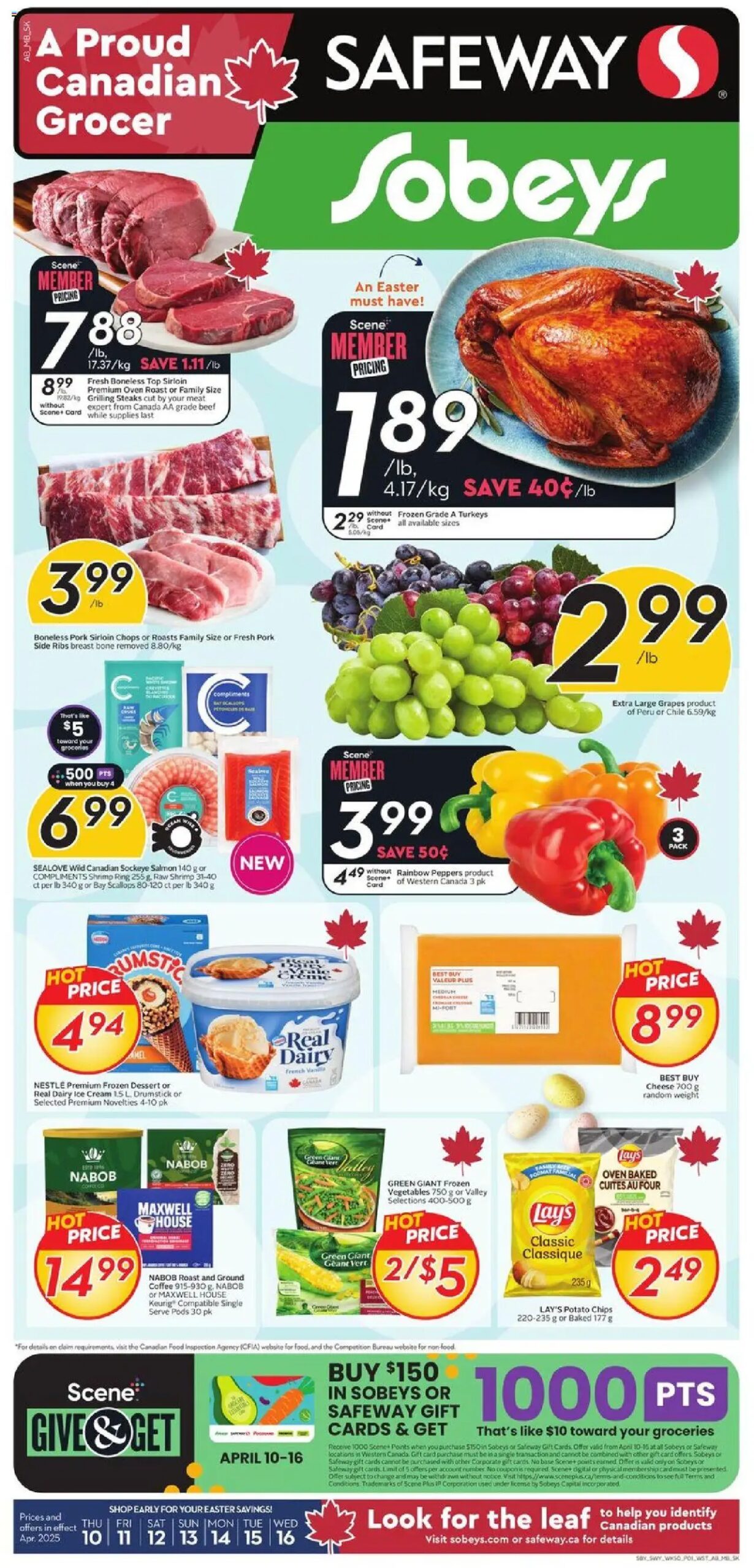 Sobeys weekly flyer starting Apr 10, 2025 ⭐️