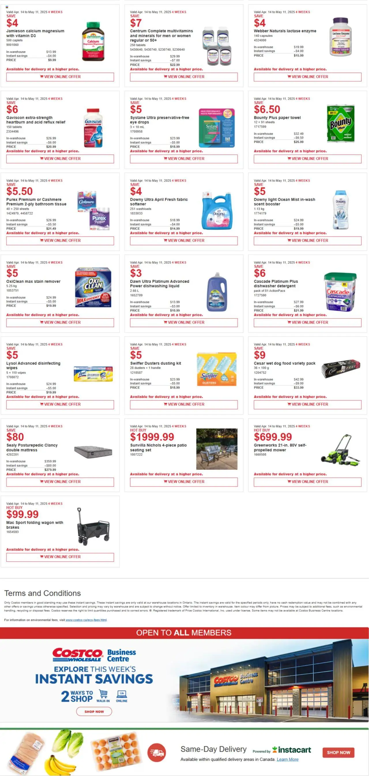 Costco flyer valid from Apr 14, 2025 - page number 3