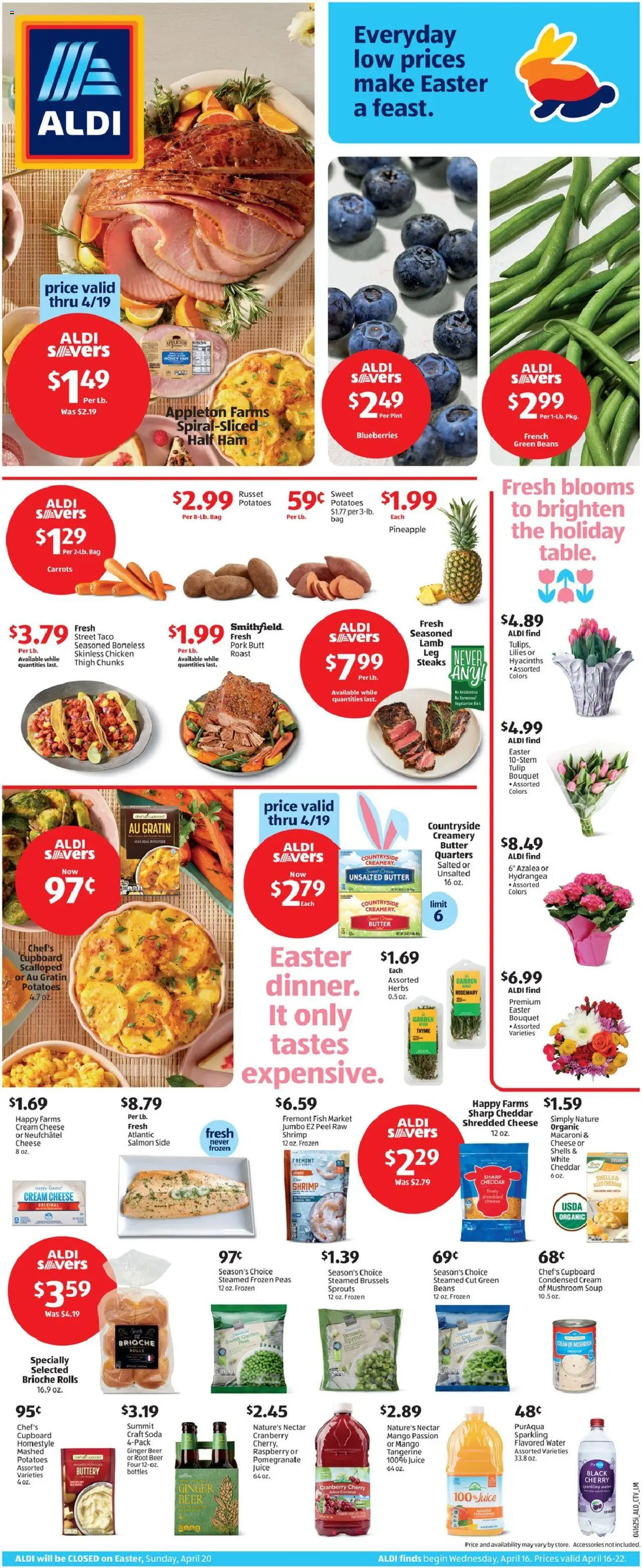 Aldi Weekly Ad from 04/16/2025 - Flyer, Sales ad - Page number 1