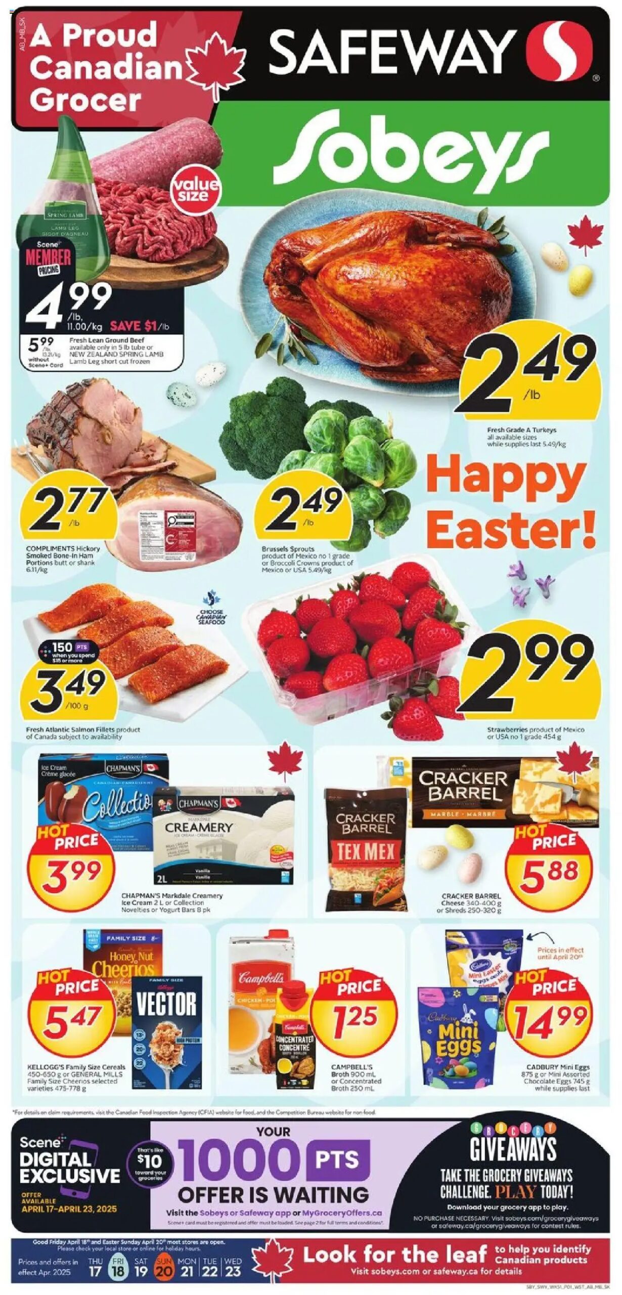 Sobeys weekly flyer starting Apr 17, 2025 ⭐️