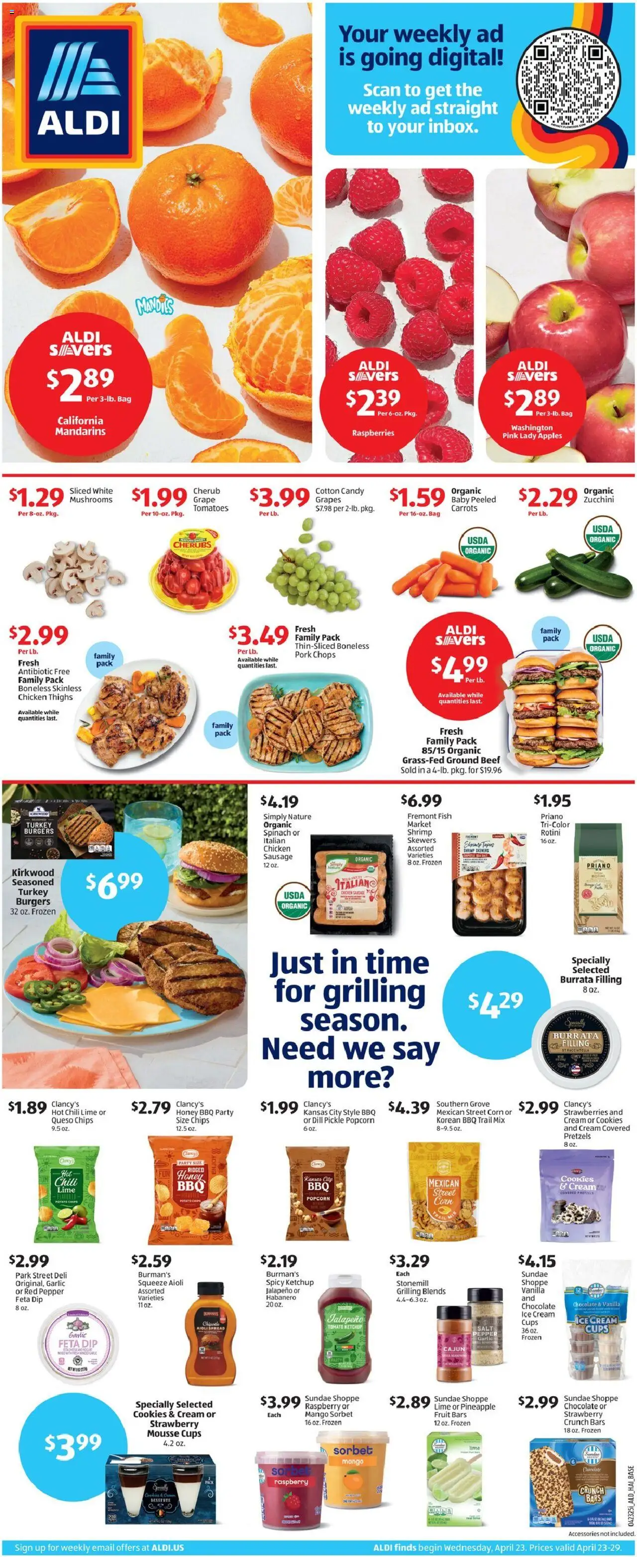 Aldi Weekly Ad from 04/23/2025 - Flyer, Sales ad - Page number 1