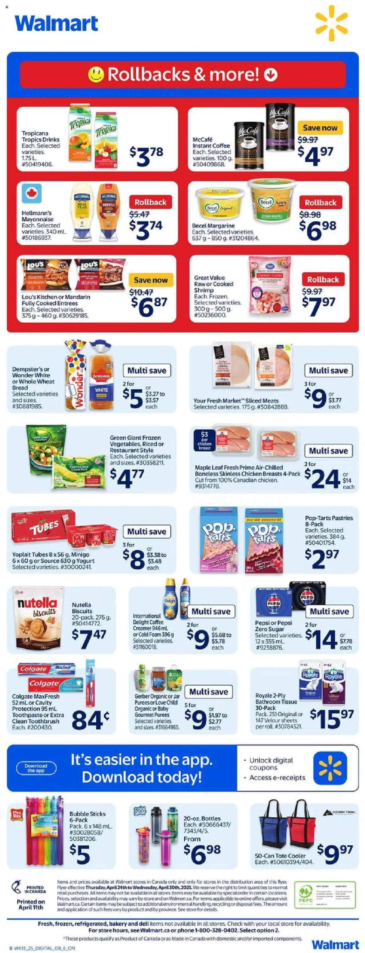Walmart flyer valid from Apr 24, 2025 - page number 2