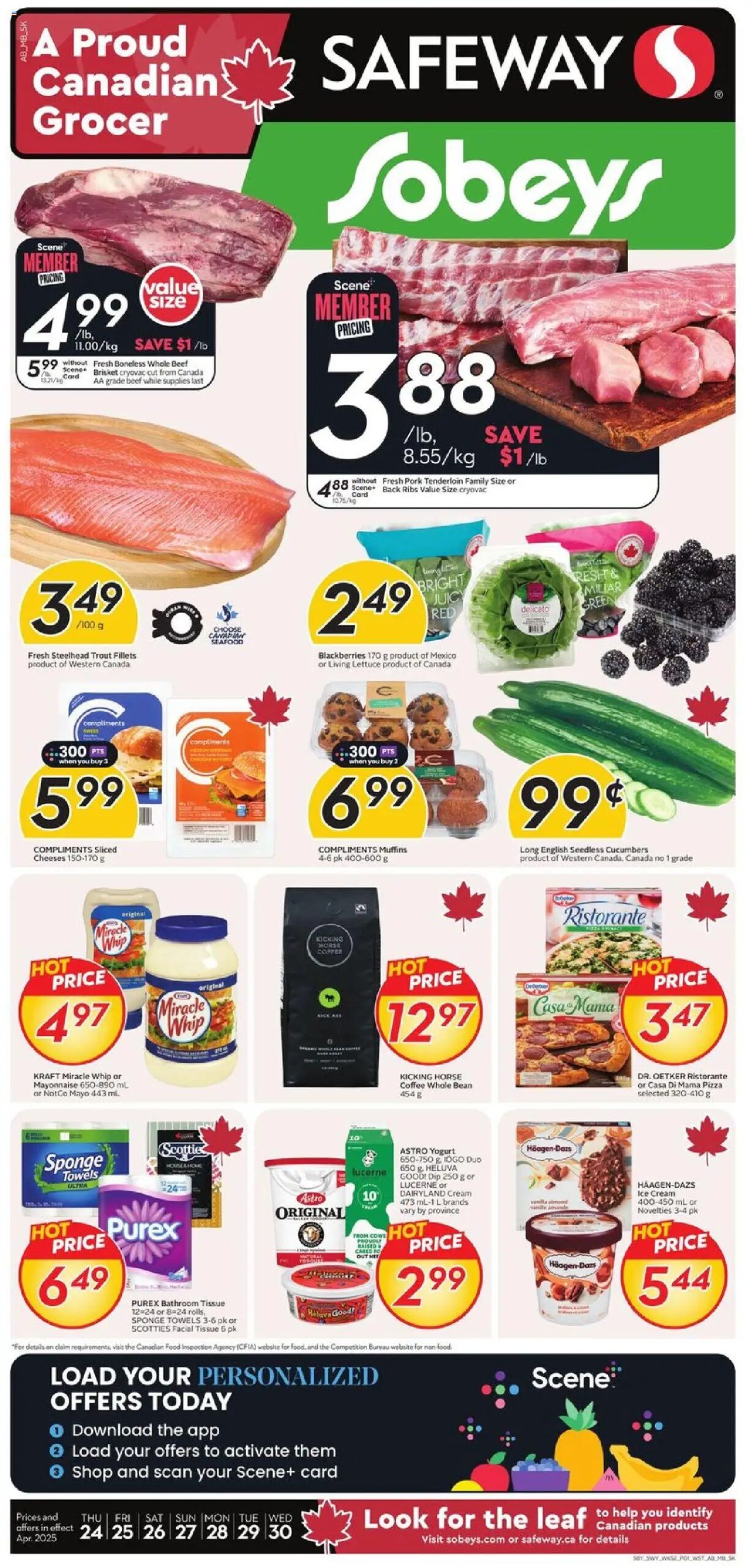 Sobeys weekly flyer starting Apr 24, 2025 ⭐️
