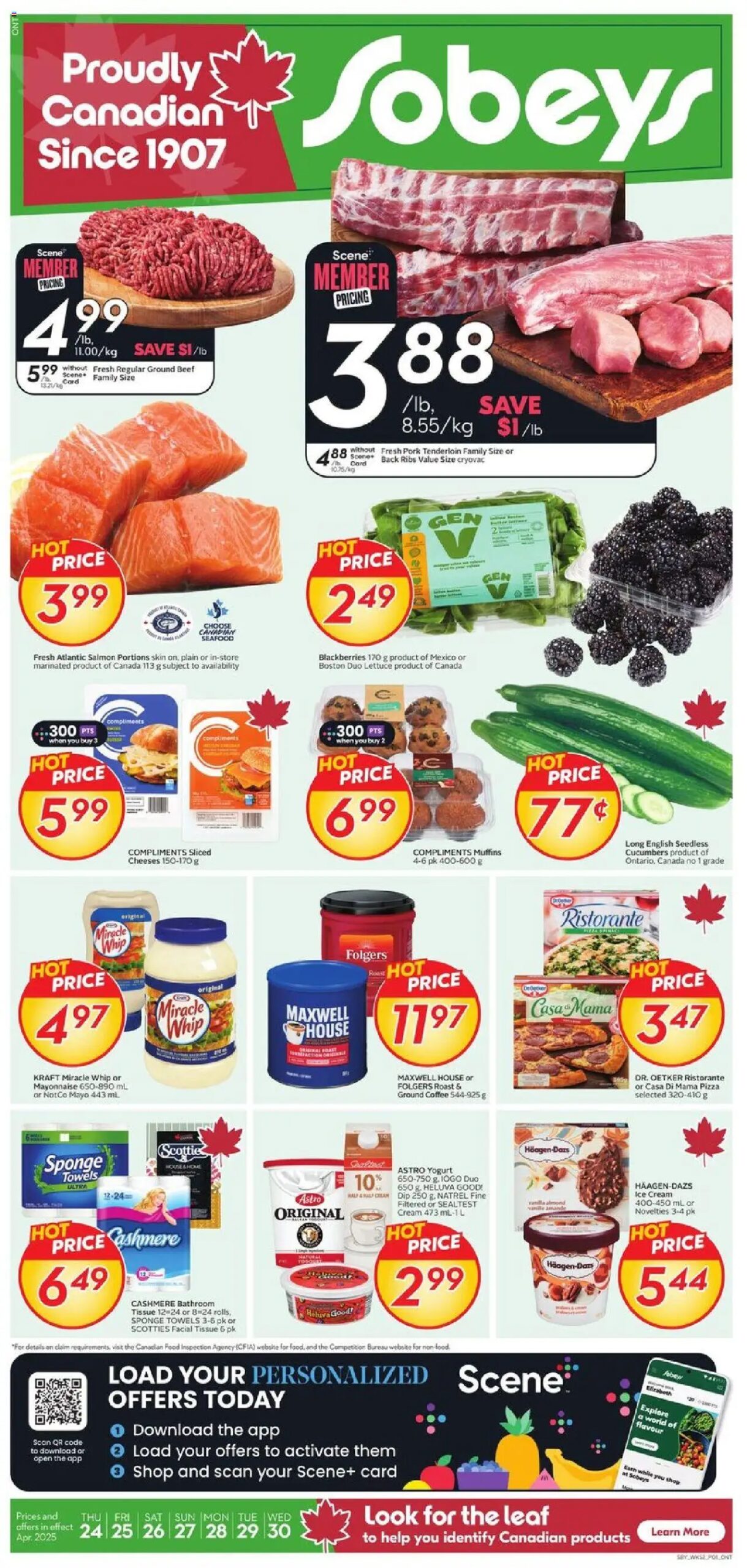 Sobeys weekly flyer starting Apr 24, 2025 ⭐️