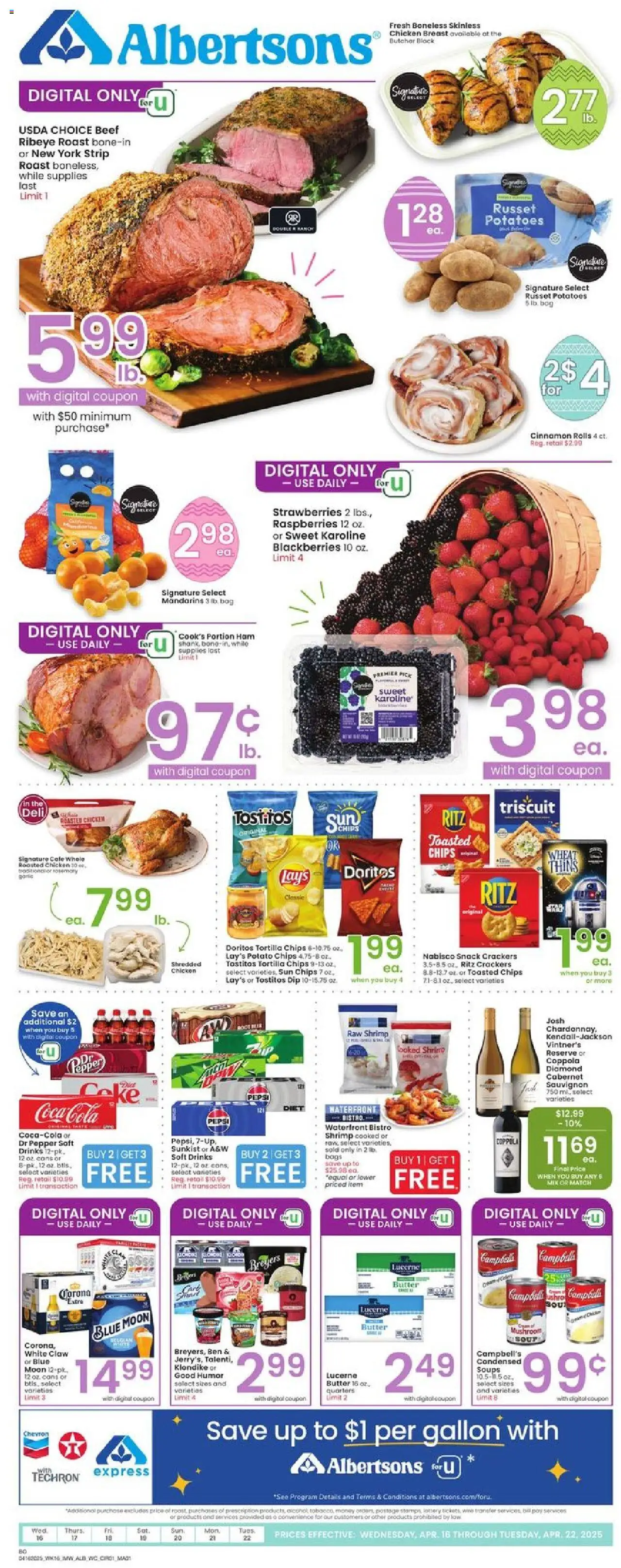 Albertsons Weekly Ad from 04/16/2025 - Flyer - Page number 1