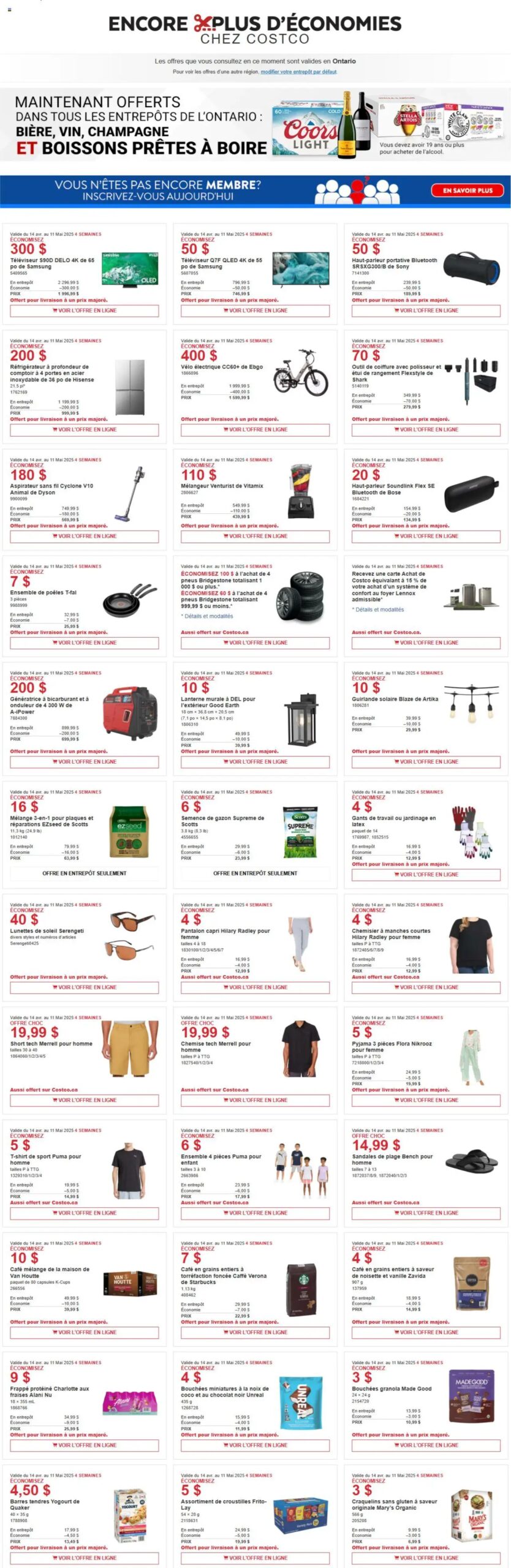 Costco circulaire valide 14 avr. 2025 - 11 mai 2025