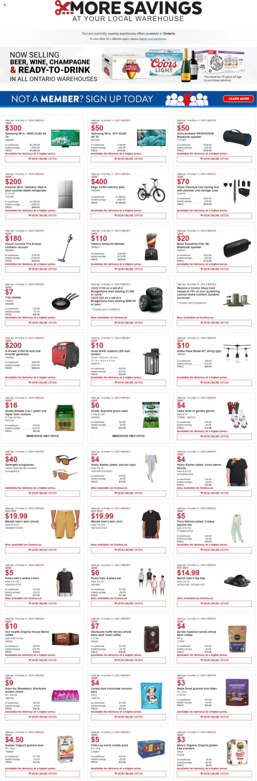 Costco weekly flyer starting Apr 14, 2025 ⭐️