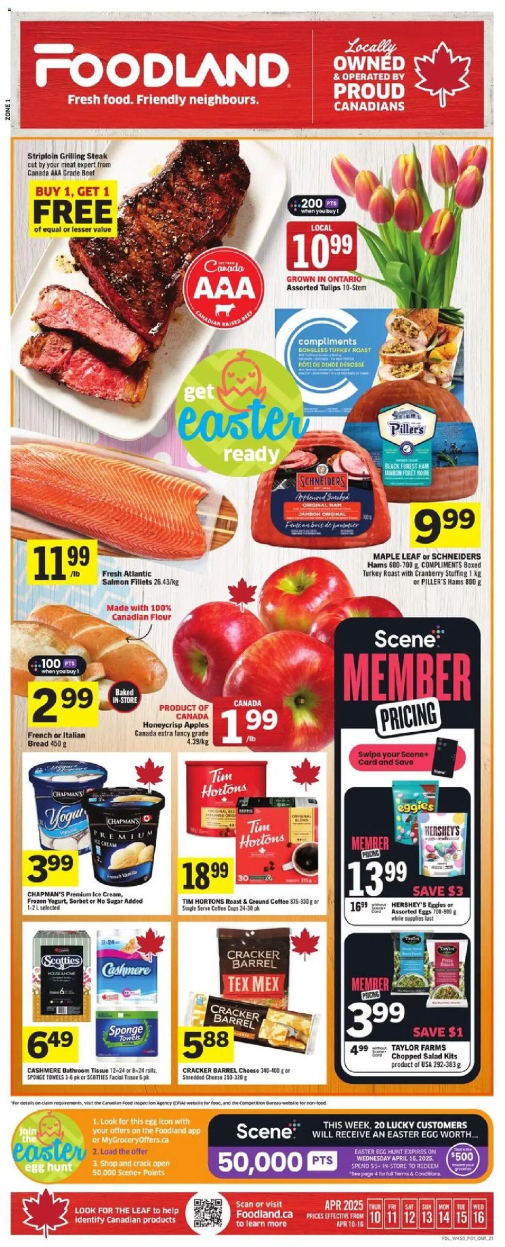 Foodland weekly flyer starting Apr 10, 2025 ⭐️