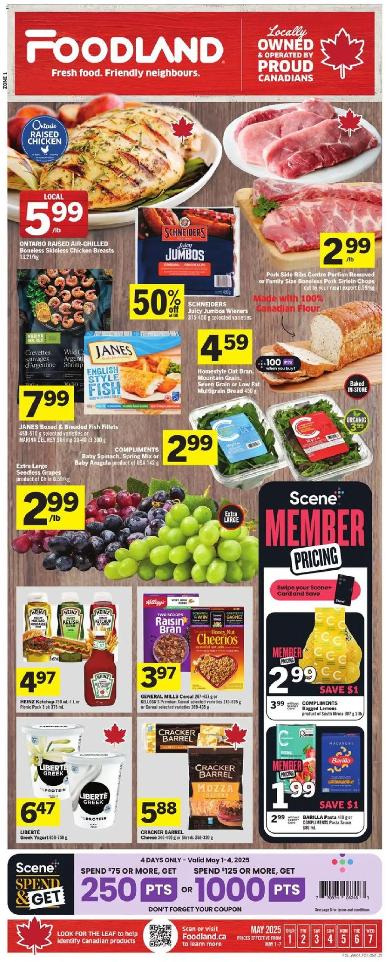 Foodland flyer valid from May 01, 2025 - page number 1
