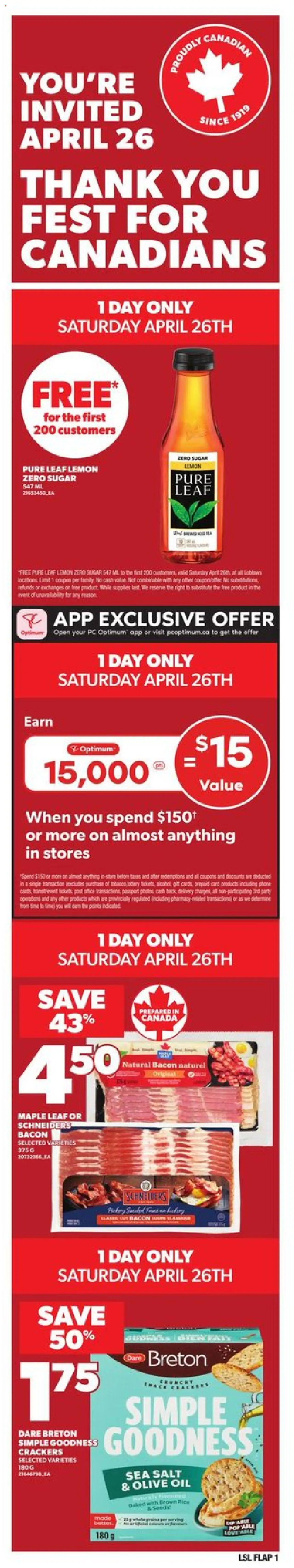 Loblaws flyer valid from Apr 24, 2025 - page number 1