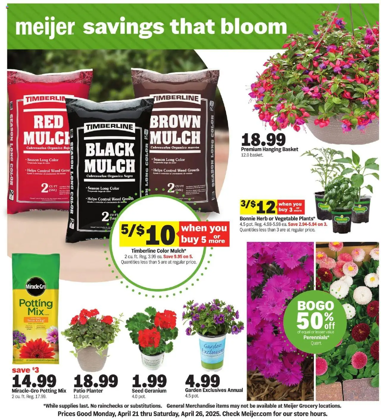 MEIJER AD from 04/21/2025 >> savings that bloom > PREVIEW