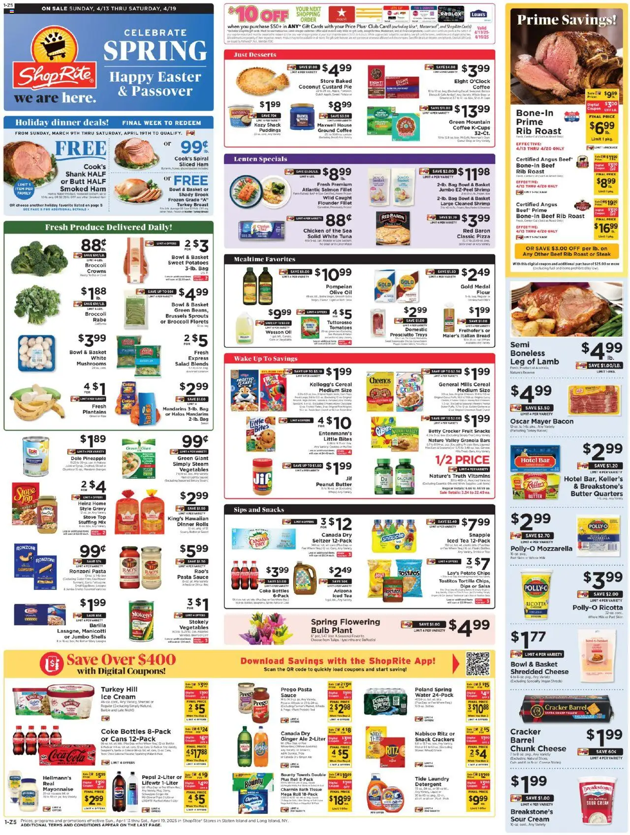 ShopRite Circular from 04/13/2025 >> Weekly Ad, flyer - Page number 1