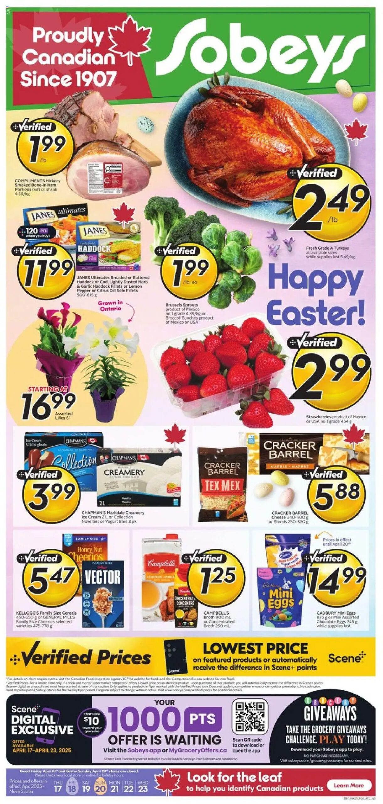 Sobeys weekly flyer starting Apr 17, 2025 ⭐️