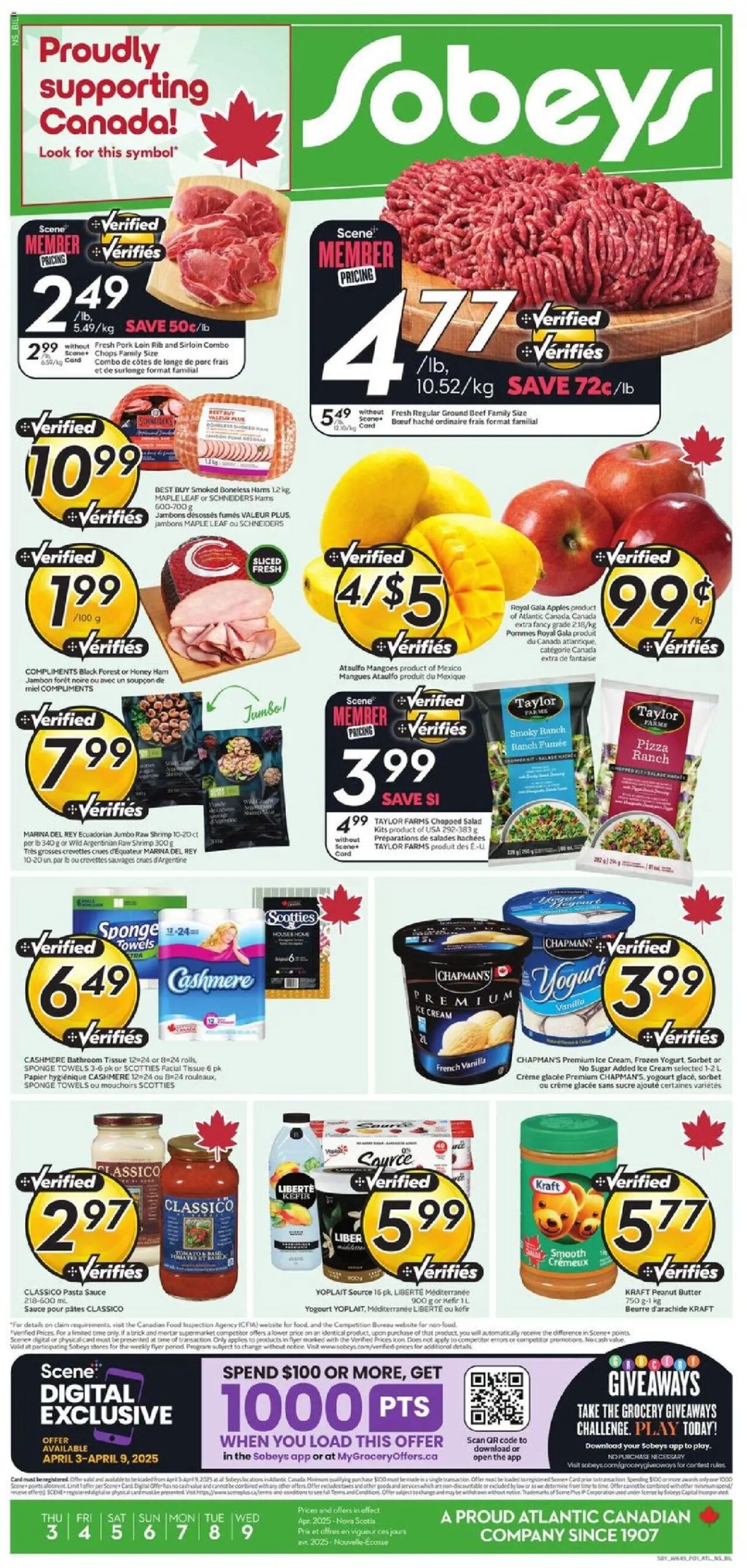 Sobeys weekly flyer starting Apr 3, 2025 ⭐️