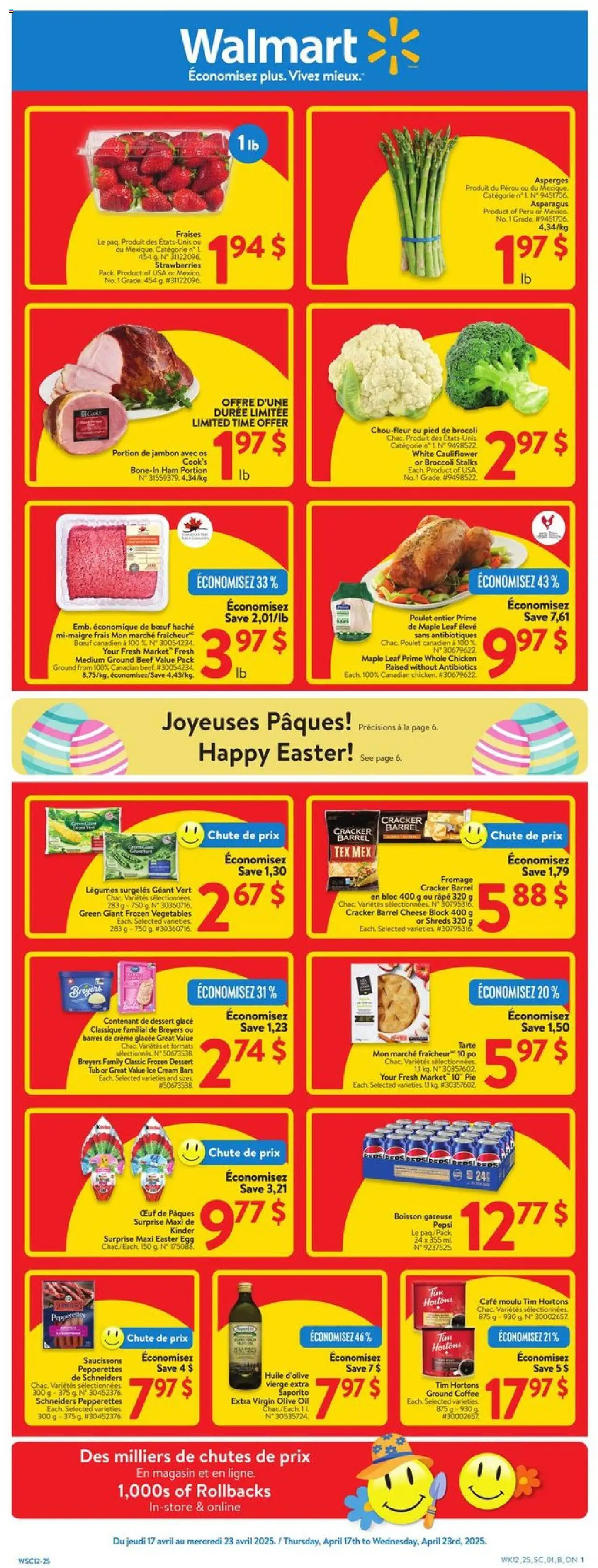 Le catalogue Weekly flyer / circulaire est valide à partir du Apr 17, 2025 numéro de la page 1