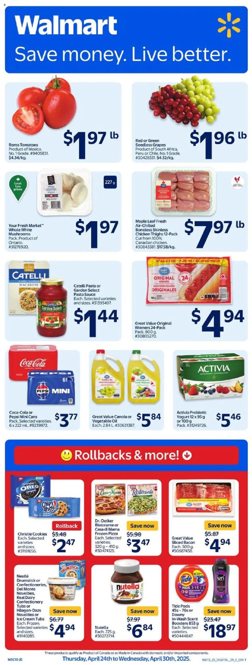 Walmart weekly flyer starting Apr 24, 2025 ⭐️