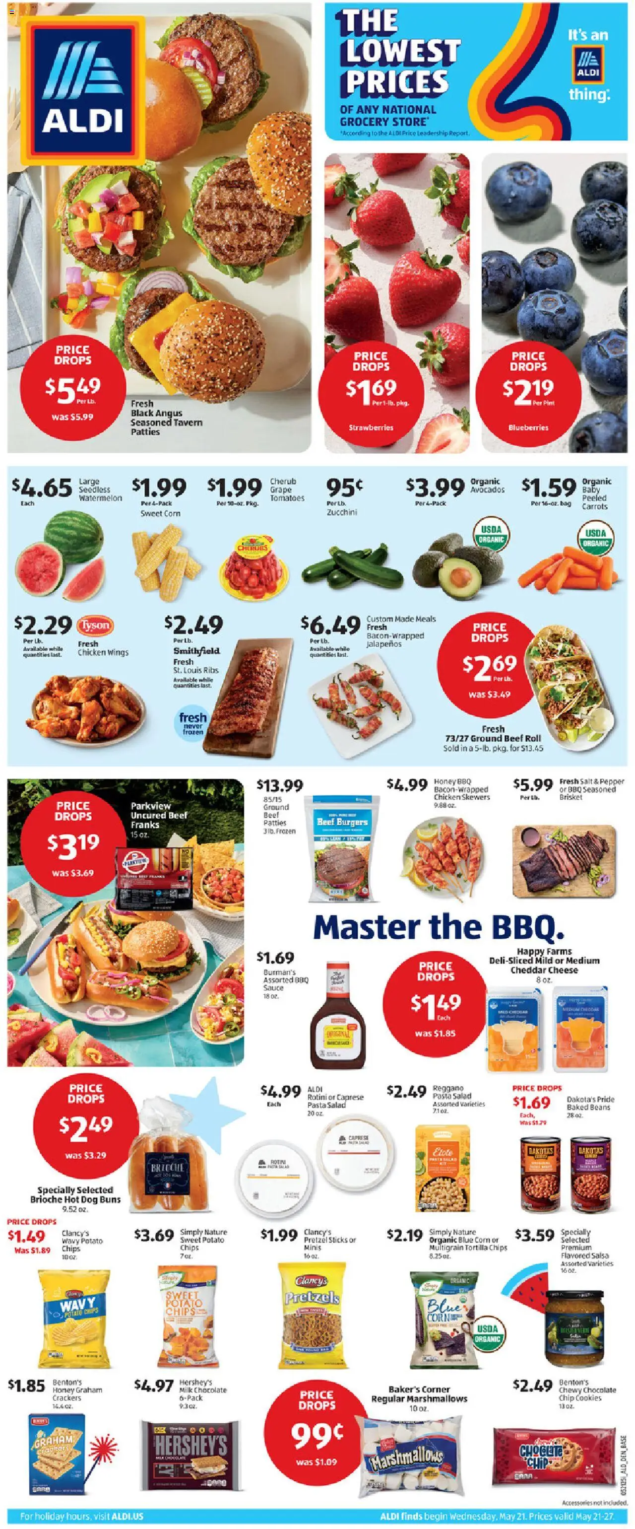 Aldi Weekly Ad from 05/21/2025 - Flyer, Sales ad - Page number 1