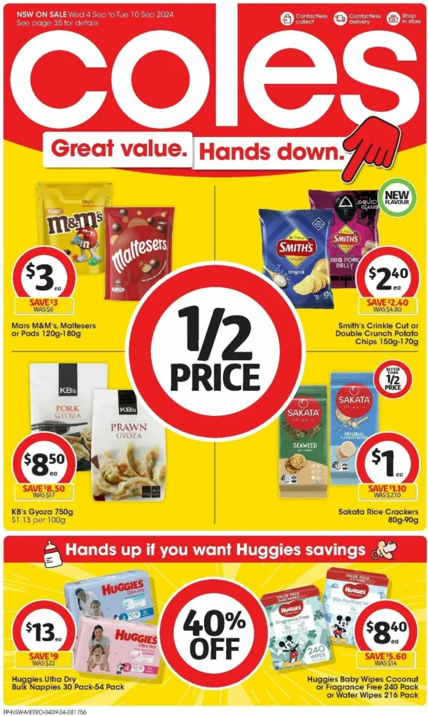 Coles Supermarket Catalogue Wednesday 04 September 1