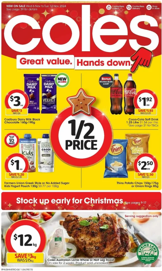 Coles supermarket catalogue Wednesday 4 December 1