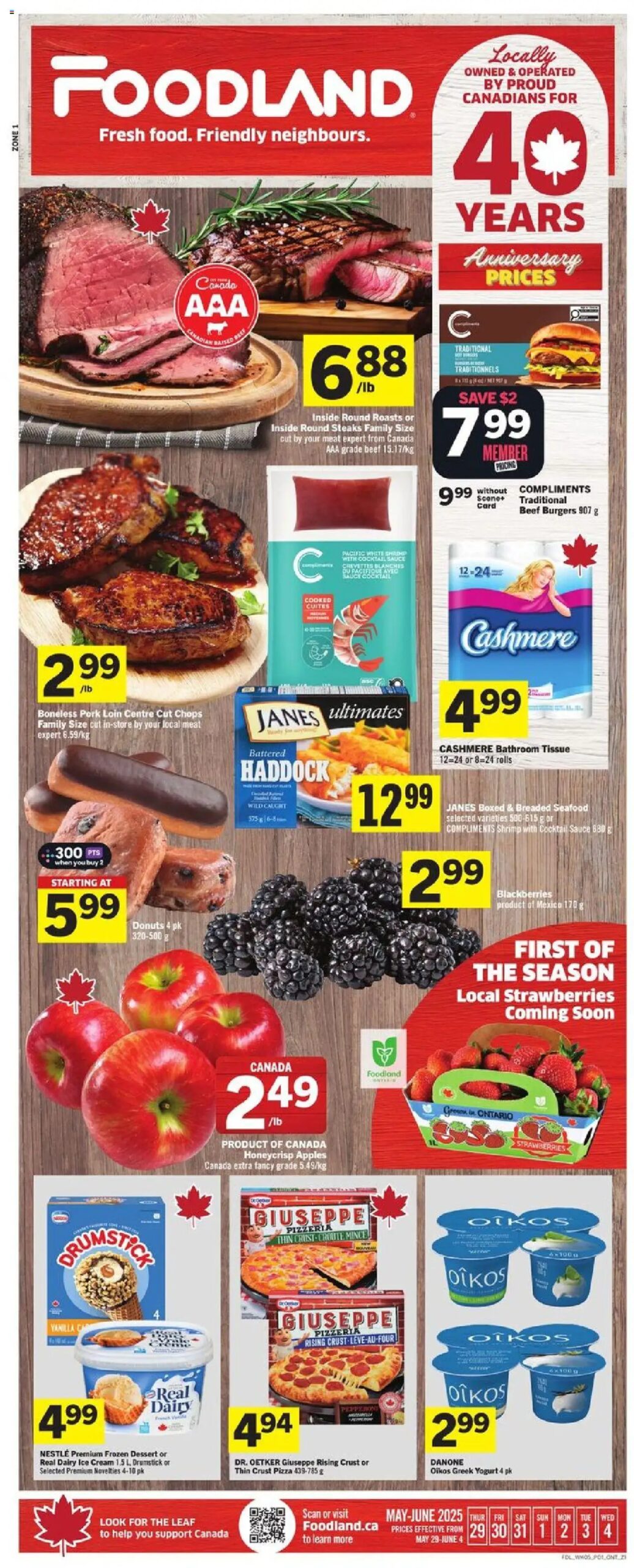 Foodland weekly flyer starting May 29, 2025 ⭐️