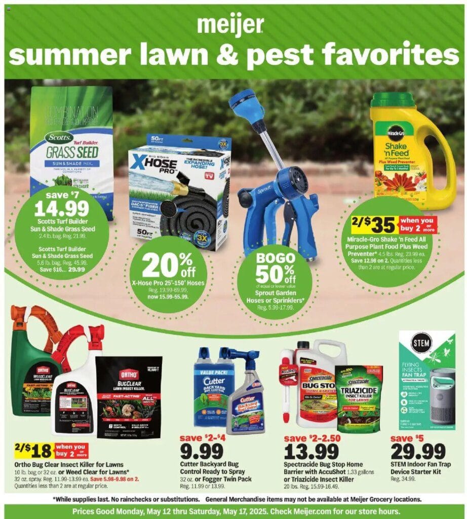 MEIJER AD from 05122025 gtgt summer lawn amp pest favorites