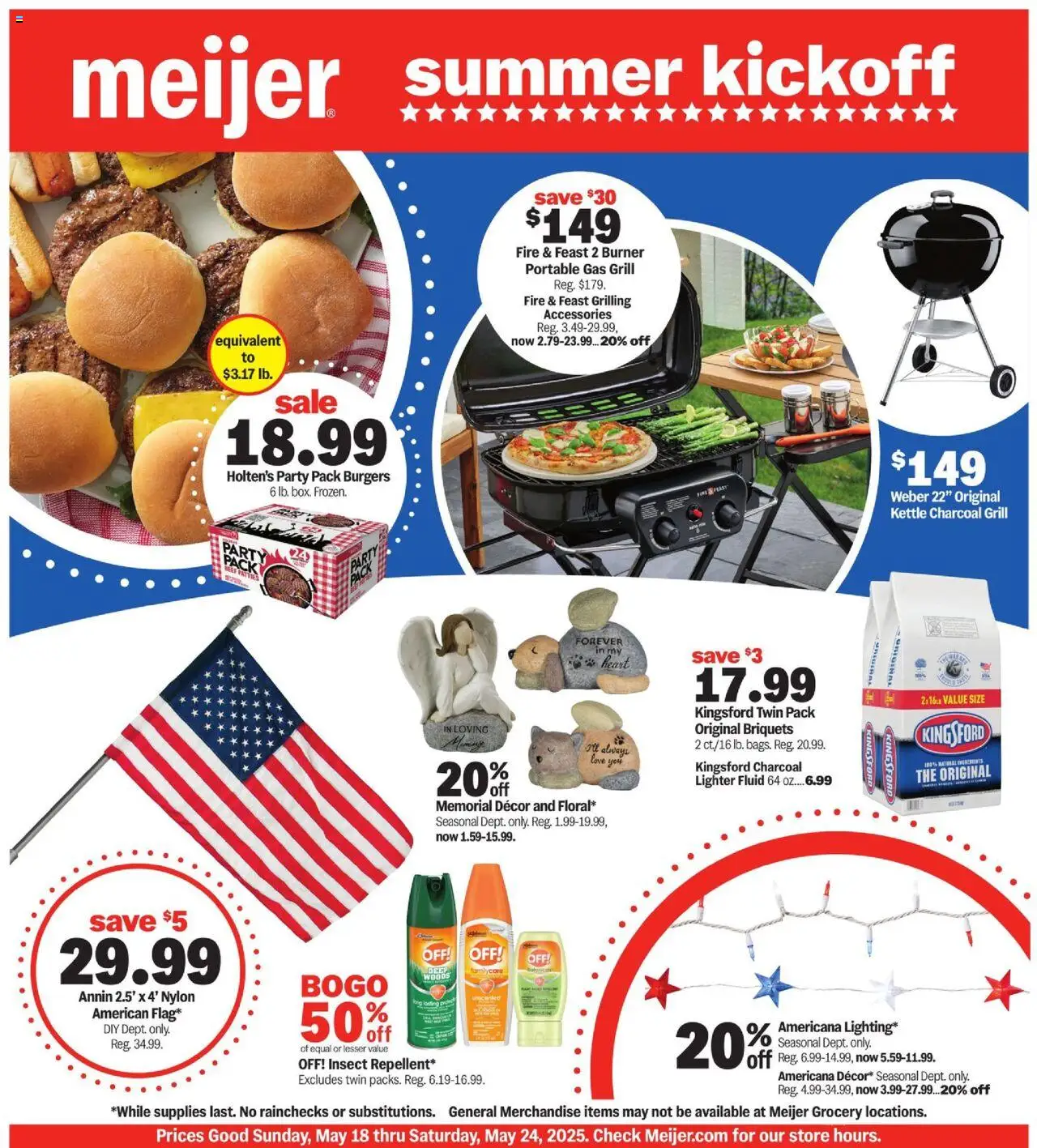 MEIJER AD from 05/18/2025 >> summer kickoff > PREVIEW