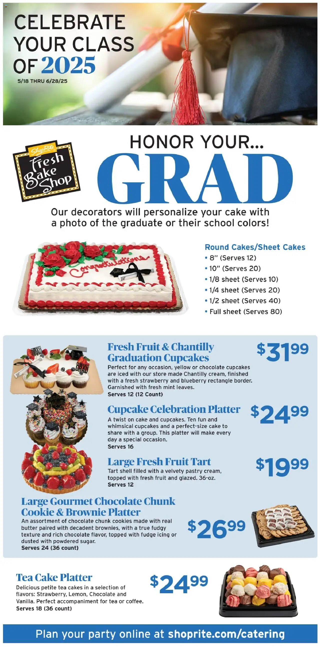 ShopRite Circular from 05/15/2025 >> Weekly Ad, flyer - Page number 1 - Butter, Chocolate, Tea, Cookies, Cupcake, Sheet, Cake, Fruit