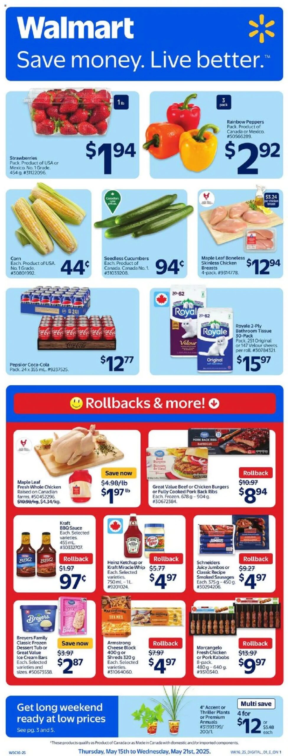 Walmart weekly flyer starting May 15, 2025 ⭐️