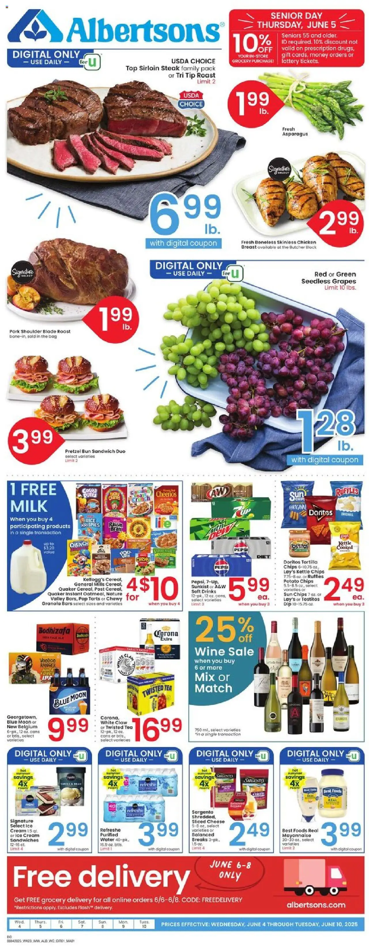 Albertsons Weekly Ad from 06/04/2025 - Flyer - Page number 1