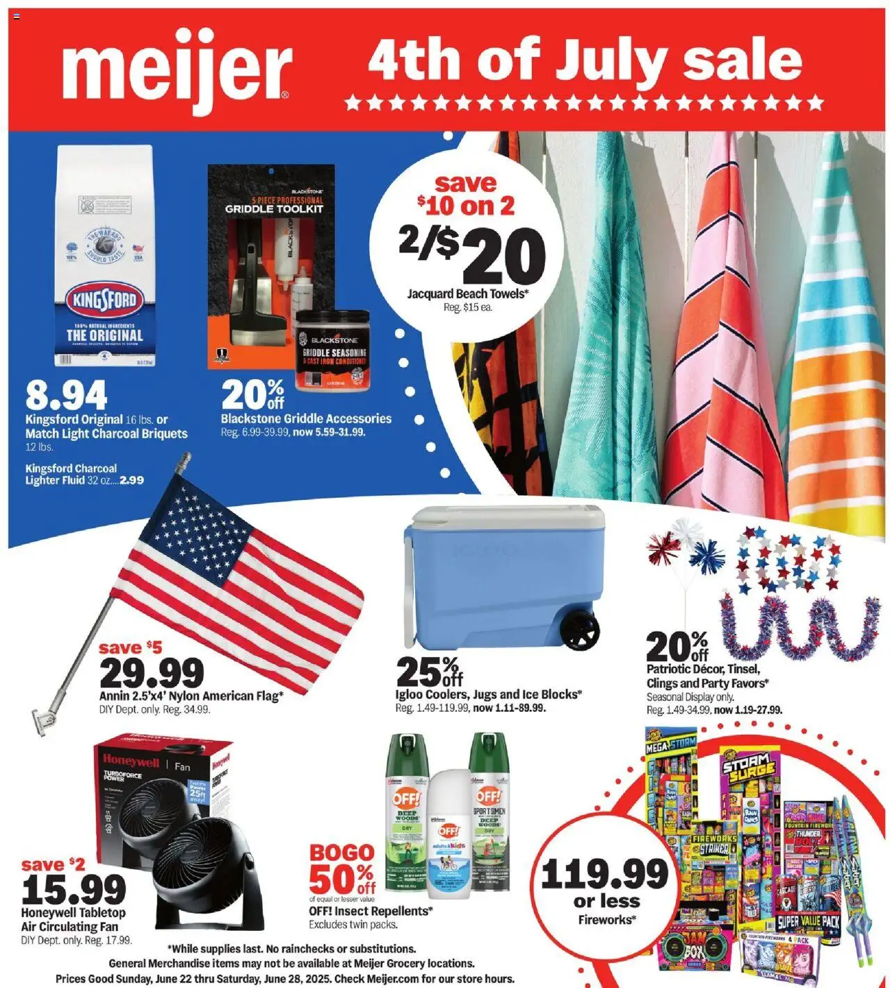 MEIJER AD from 06/22/2025 >> 4th of July sale > PREVIEW