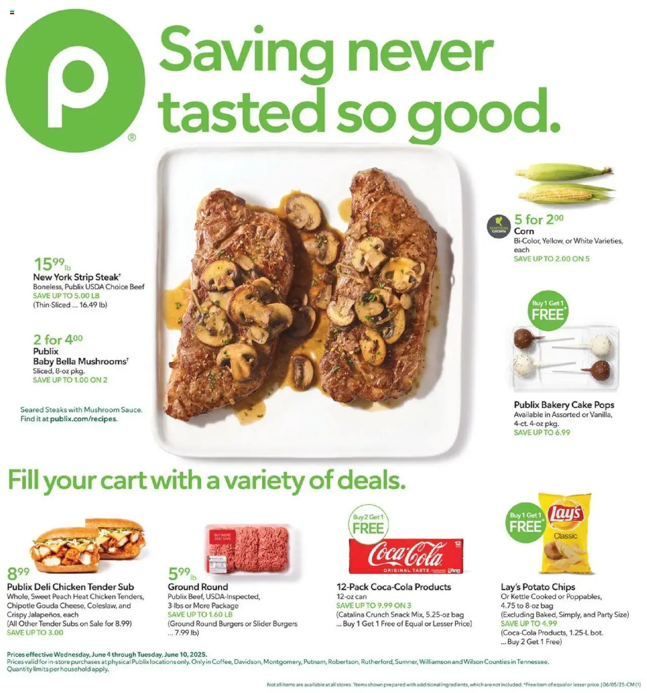 PUBLIX Weekly ad from 06/04/2025 >> Ad this week, Flyer