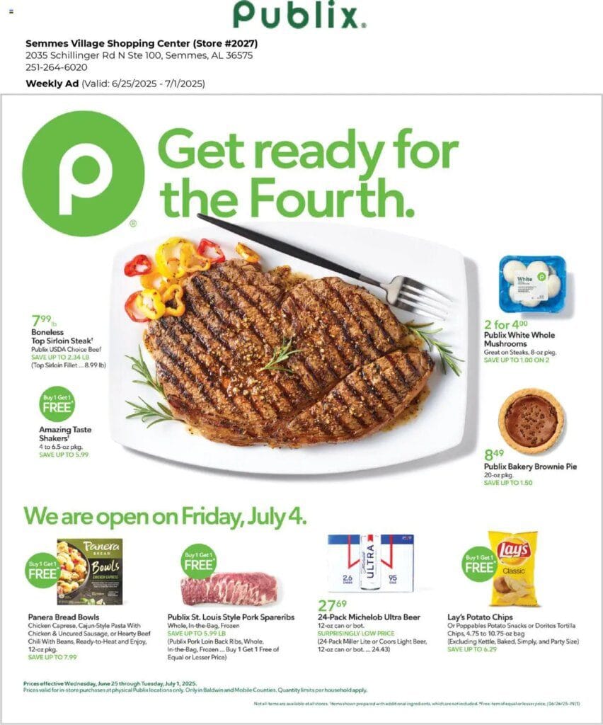 PUBLIX Weekly ad from 06252025 gtgt Ad this week Flyer