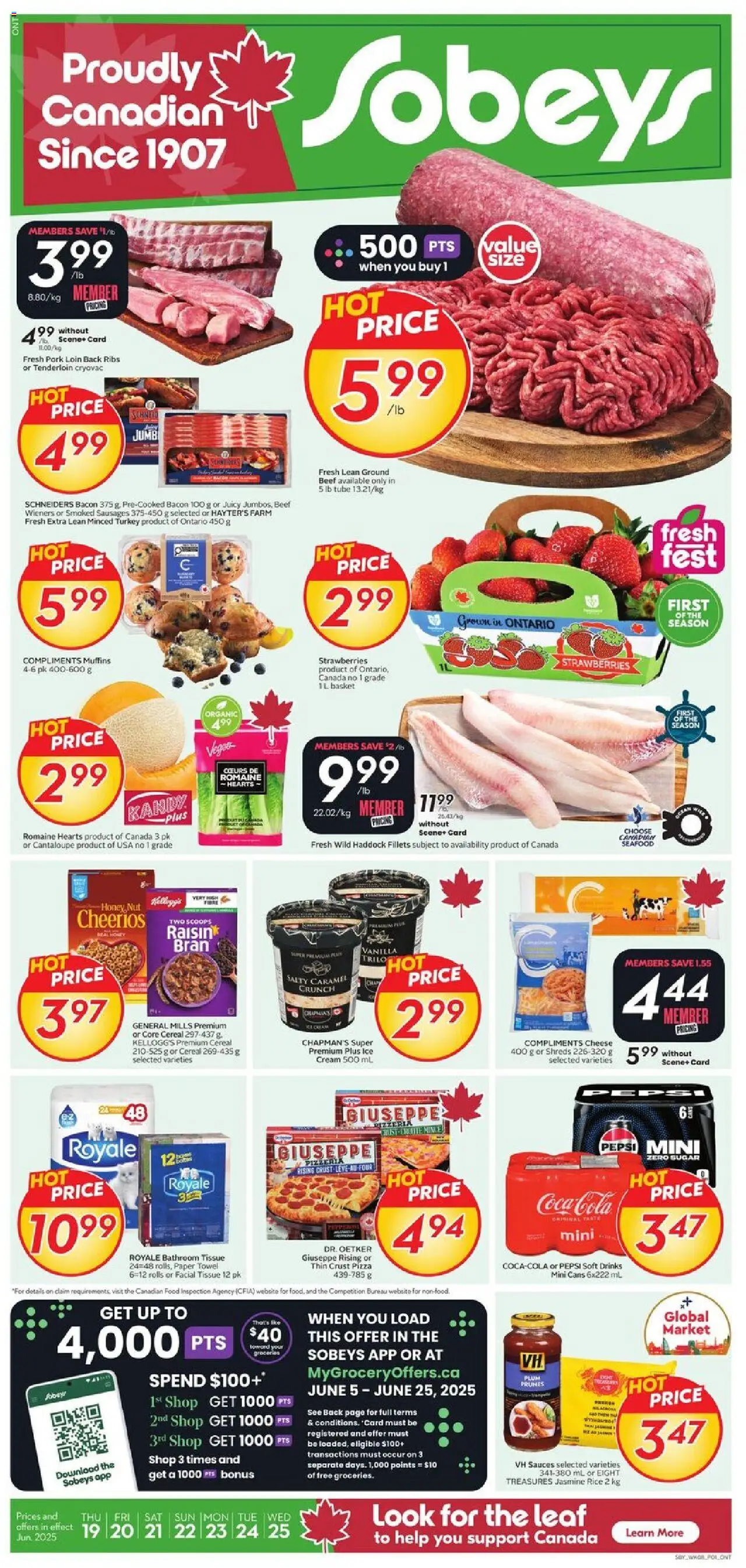Sobeys flyer valid from Jun 19, 2025 - page number 1
