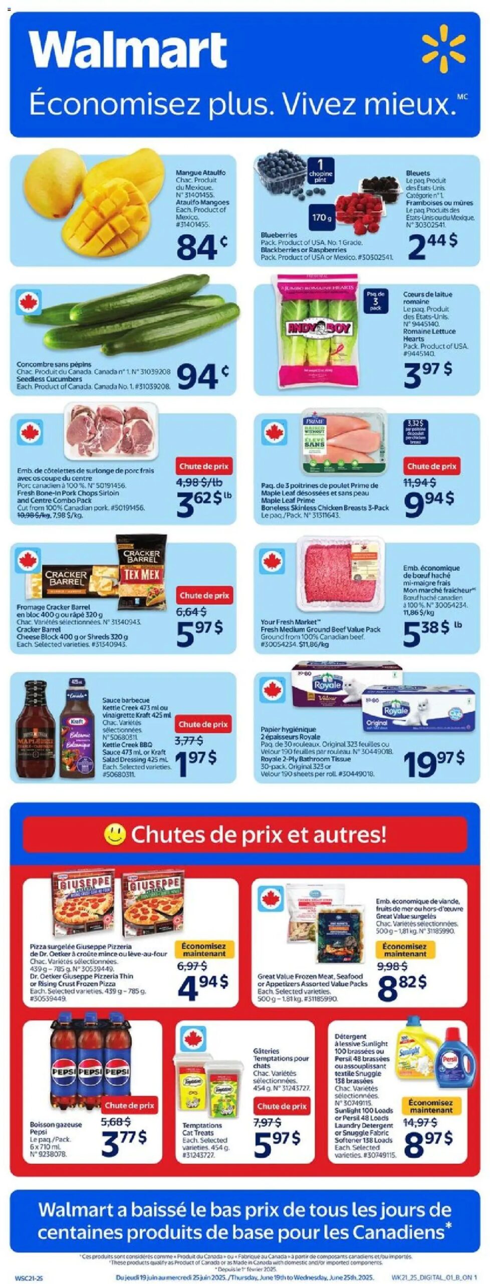 Walmart circulaire valide 19 juin 2025 - 25 juin 2025