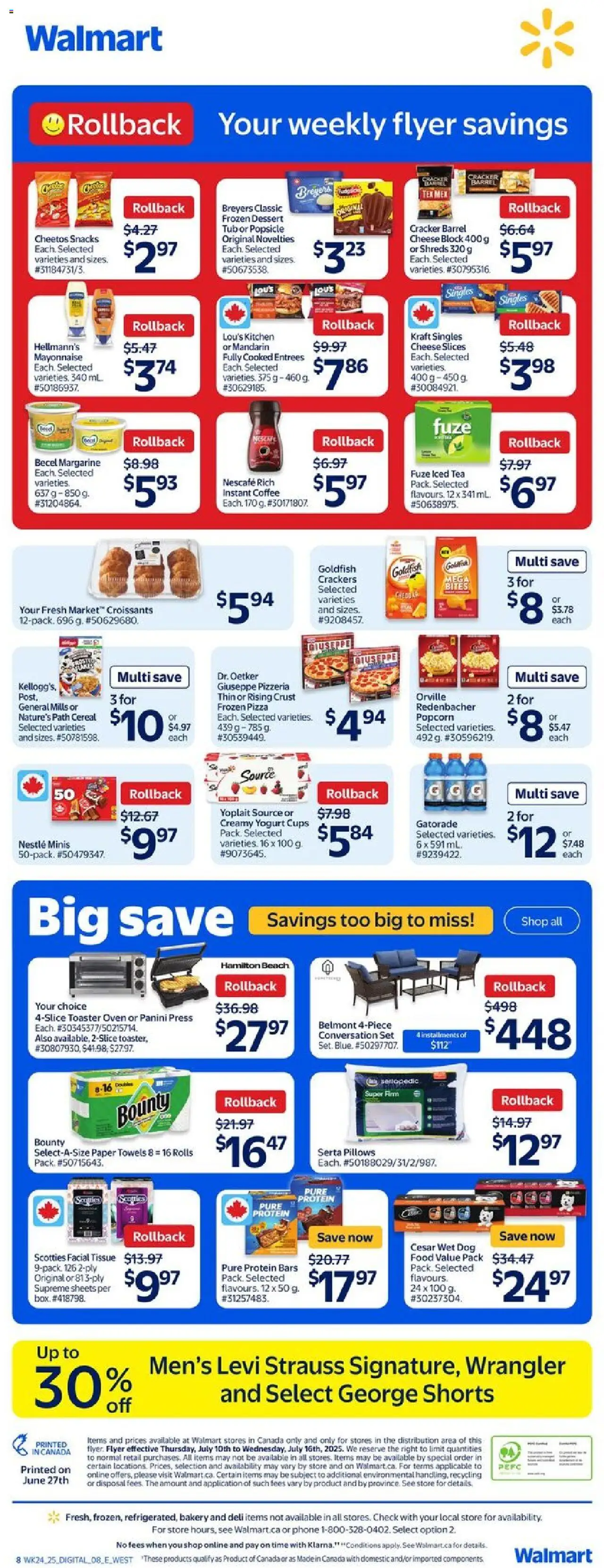 Walmart flyer valid from Jul 10, 2025 - page number 2