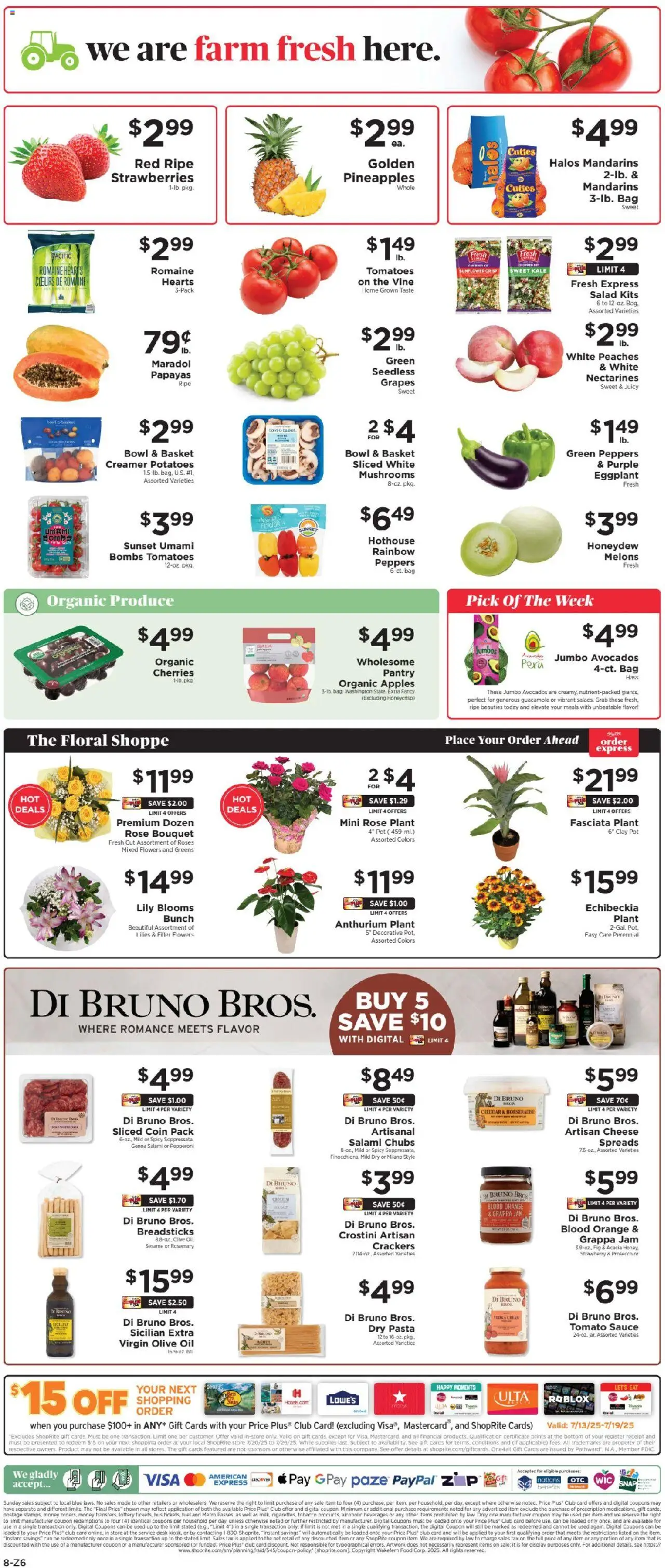 ShopRite Circular from 07/13/2025 >> Weekly Ad, flyer - Page number 9