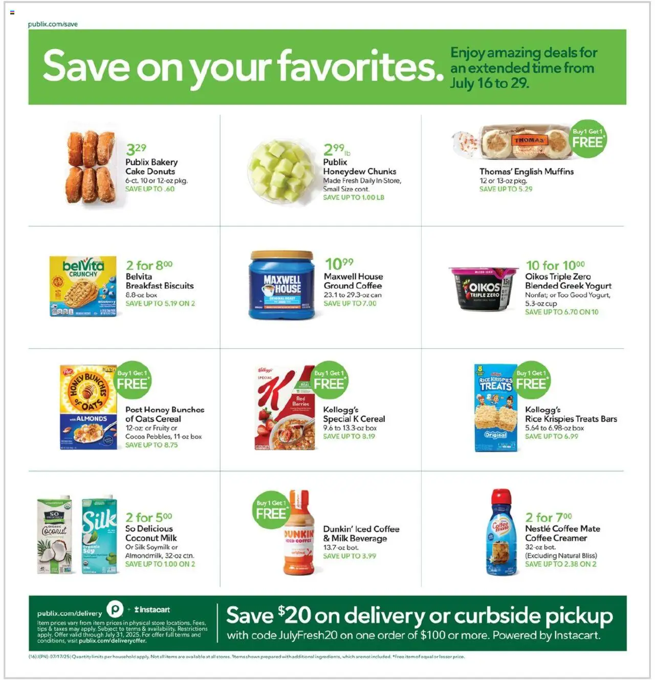 Publix Weekly ad from (07/16/2025) - Ad this week, Flyer - Page number 16