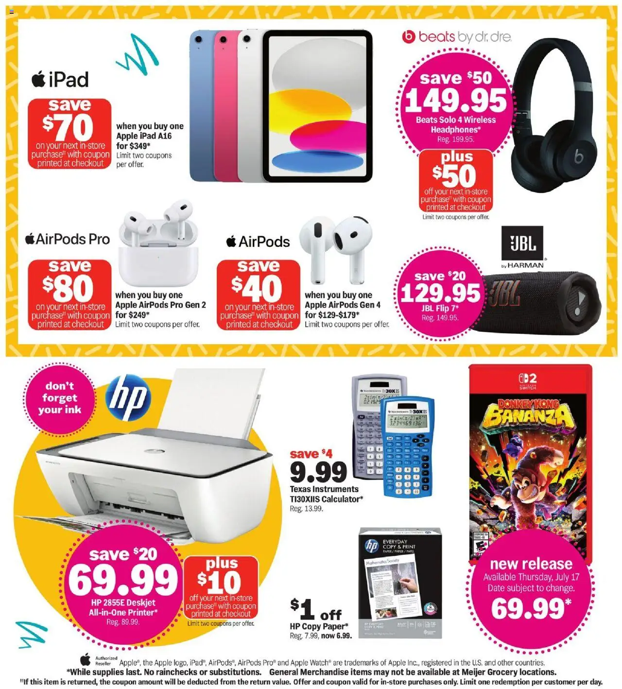 MEIJER AD from 07/13/2025 - Back-to-School for Less - PREVIEW - Page number 6