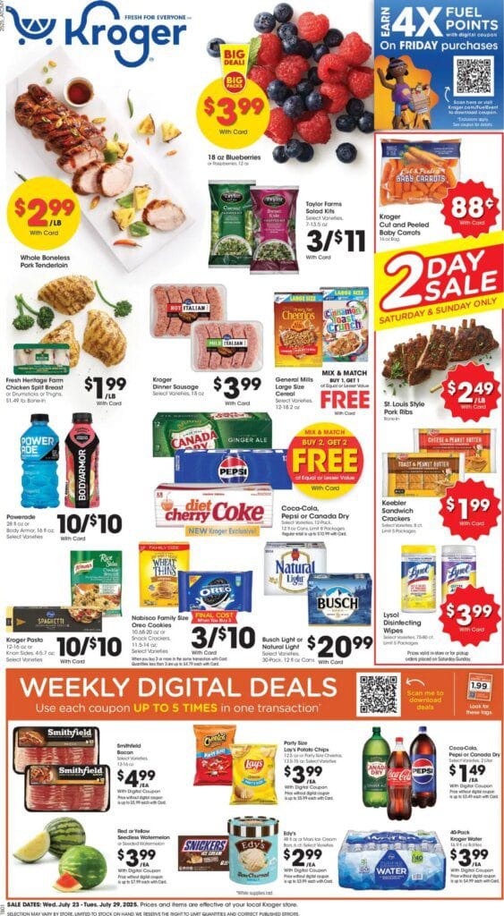 1753172162 877 KROGER Weekly ad from 07232025 gtgt Ad for next week