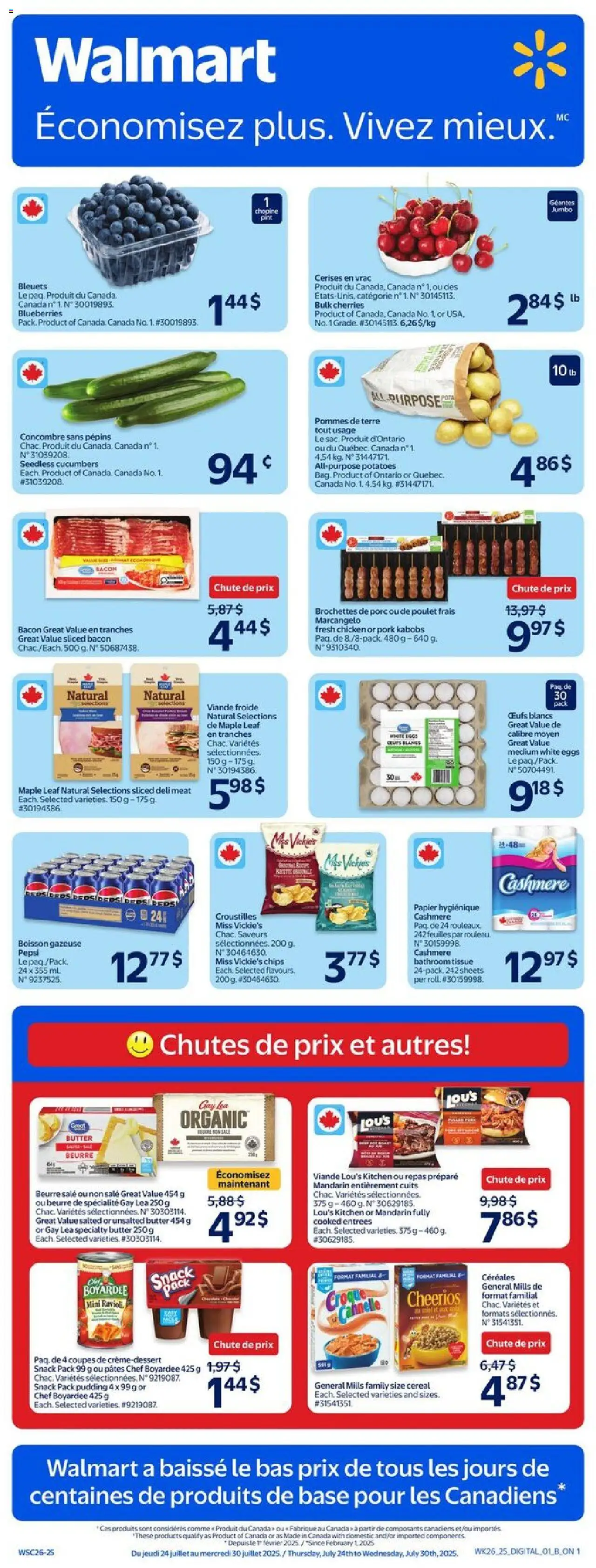 Walmart flyer valid from Jul 24, 2025 - page number 1
