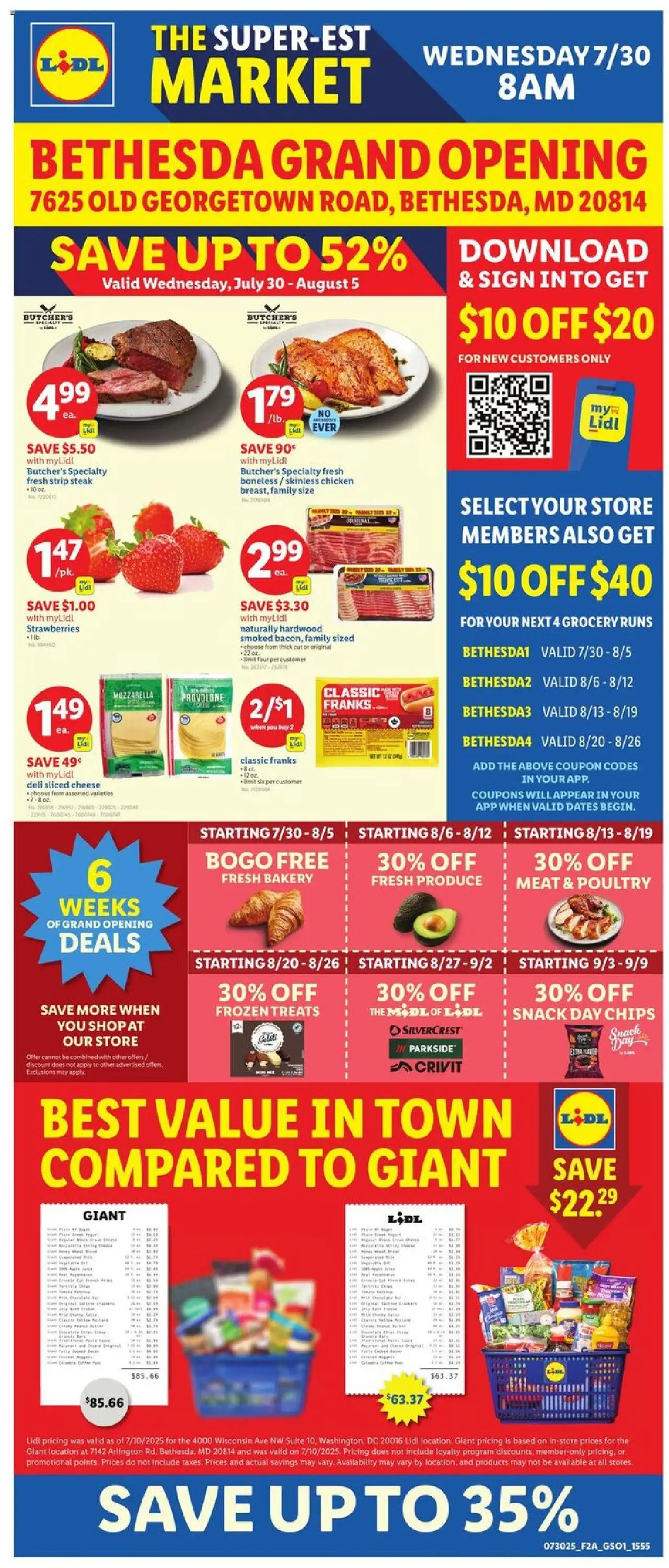 Lidl Weekly Ad from 07/30/2025 - Circular, Weekly flyer - Page number 1