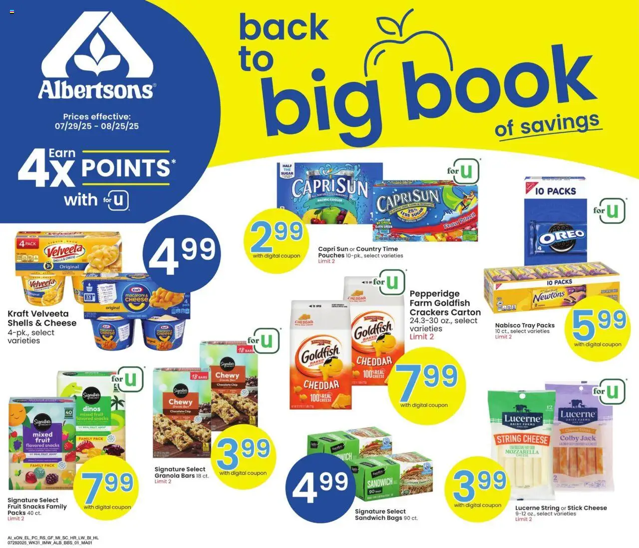 Albertsons Big Book of Savings from 07/29/2025 - Flyer - Page number 1